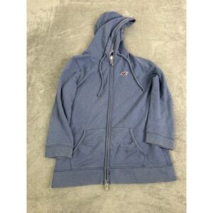 Vintage Y2K Hollister Full Zip Hoodie Women's Size Large Blue